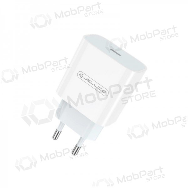 Ladegerät Jellico AK180 20W USB-C + USB-C to Lightning cable 1.0m Weiß