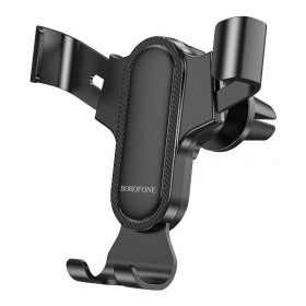 Automobilinis Universal telefono laikiklis Borofone BH74 tvirtinamas ant ventiliacijos grotelių, Schwarz