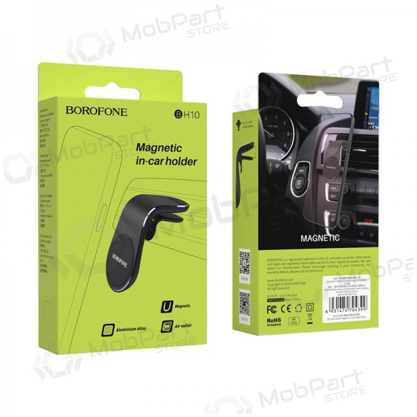 Automobilinis Universal telefono laikiklis Borofone BH10, tvirtinamas ant ventiliacijos grotelių, magnetinis, Schwarz