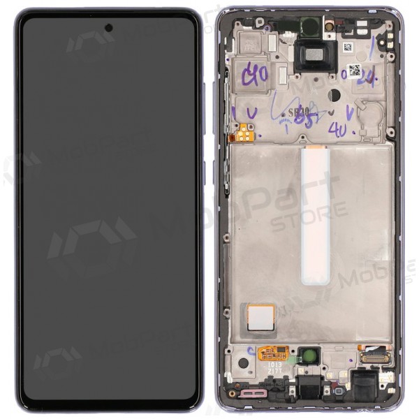 Ekranas Samsung A525/A526 A52 4G/5G 2021 su lietimui jautriu stikliuku und rėmeliu Awesome Violet OLED (real size) Ekranas Samsung A525/A526 A52 4G/5G 2021 su lietimui jautriu stikliuku und rėmeliu Awesome Violet OLED (real size)