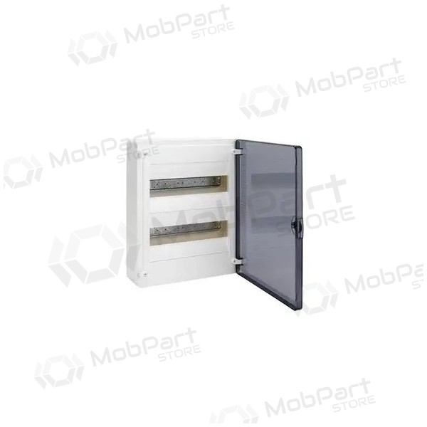 GOLF2 plastikinis virštinkinis skydelis VS212TD 2x12 mod. Hager (permatomos durelės, IP40)