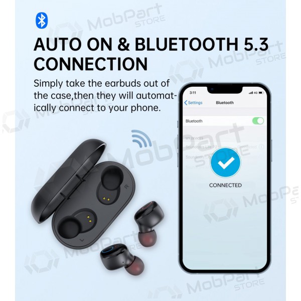 Kabelloss ausinės Choetech BH-T16 Hi-Fi Bean TWS