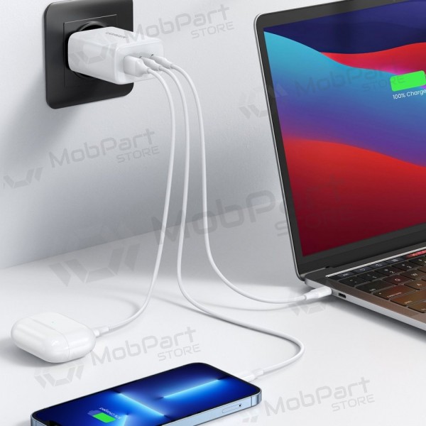 Ladegerät buitinis Ugreen CD275 2xUSB-C/USB-A 65W Weiß