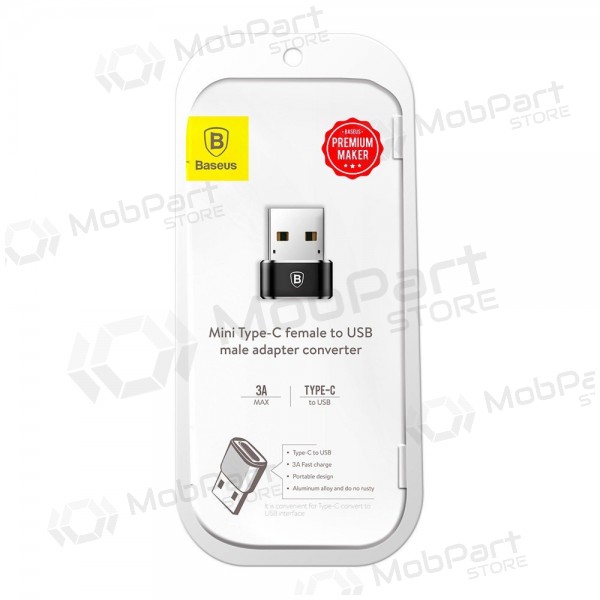 Adapter Baseus Type-C to USB-A Schwarz CAAOTG-01