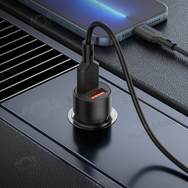 Ladegerät automobilinis Borofone BZ19B 2xUSB-A QC3.0 36W Schwarz