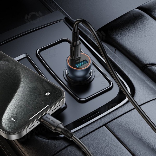 Auto-Ladegerät Borofone BZ32A USB-C/USB-A 30W Grau