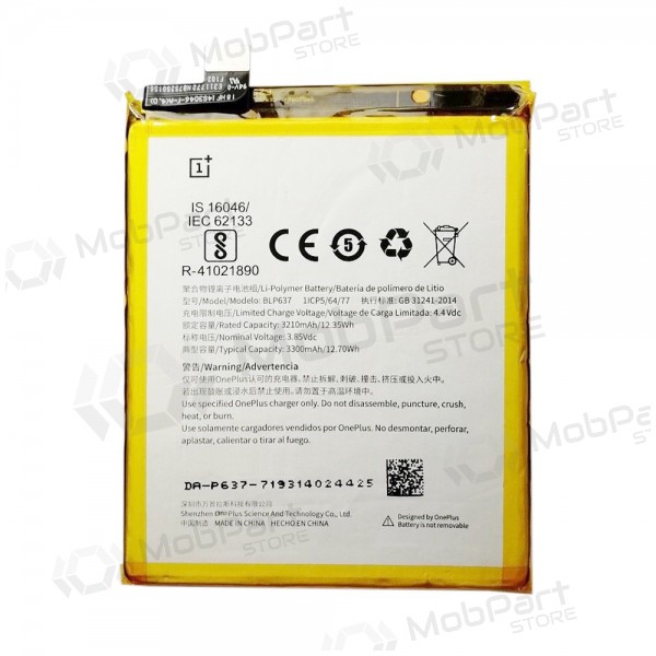 OnePlus 5T (BLP637) Batterie / Akku (3300mAh)
