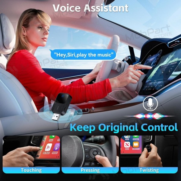 Kabelloser CarPlay/Android Auto Adapter Reach K2 schwarz