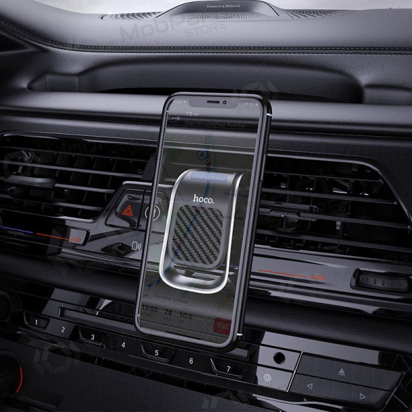 Automobilinis Universal telefono laikiklis Hoco CA74 tvirtinamas į ventiliacijos groteles, magnetinis, Schwarz-Silbrig Automobilinis Universal telefono laikiklis Hoco CA74 tvirtinamas į ventiliacijos groteles, magnetinis, Schwarz-Silbrig