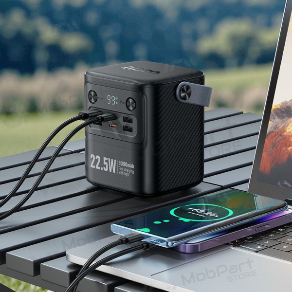 Externe Batterie Power Bank Hoco J152 22.5W+PD20W 80000mAh Schwarz