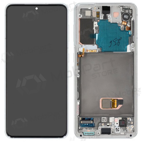 Samsung Galaxy S21 5G Display (Weiß) (mit Rahmen) (original) Samsung Galaxy S21 5G Display (Weiß) (mit Rahmen) (original)