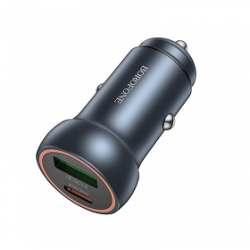 Auto-Ladegerät Borofone BZ32A USB-C/USB-A 30W Grau