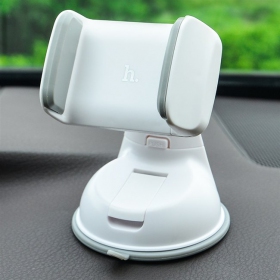 Automobilinis Universal telefono laikiklis Hoco CA5, tvirtinamas prie lango, trumpa-standi kojelė Weiß