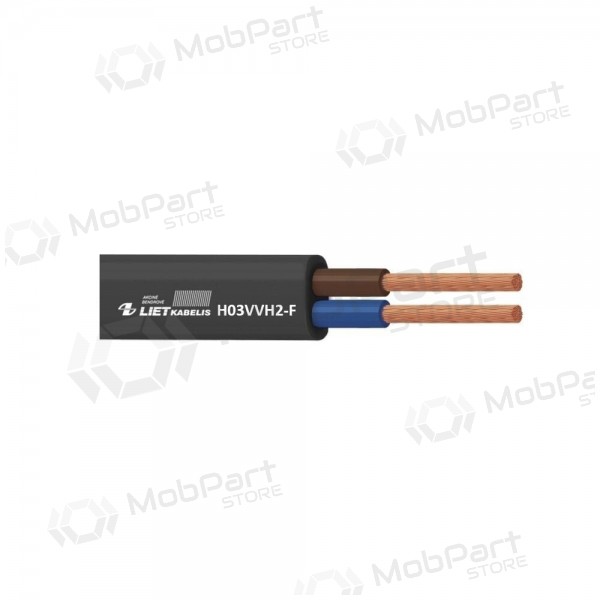 Flexibles Kabel Lietkabelis OMYp 2x0.75 mm² Kupfer PVC CPR Eca 300 V 100 m Rolle