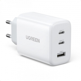Ladegerät buitinis Ugreen CD275 2xUSB-C/USB-A 65W Weiß
