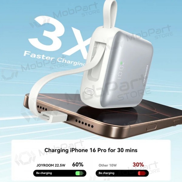 Externe Batterie Power Bank Joyroom JR-PBF27 22.5W Mini 10000mAh Weiß