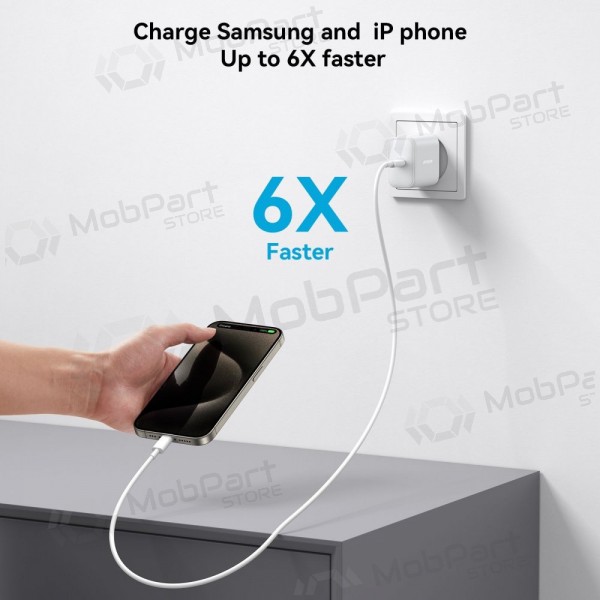 Ladegerät Joyroom JR-TCF24 USB-C PD30W + USB-C to USB-C cable 1.0m Weiß
