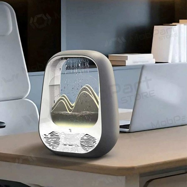 Entspannungs-Bluetooth-Lautsprecher mit RGB-Beleuchtung Relaxing Rain grau