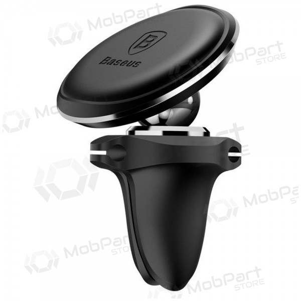 Telefono laikiklis Baseus Magnetic Air Vent With Cable Clip Schwarz SUGX020001