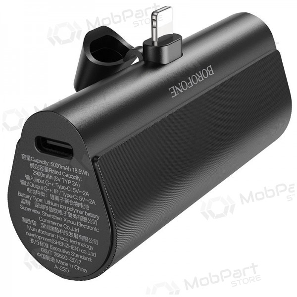 Externe Batterie Power Bank Borofone BJ35 Lightning 5000mAh Schwarz Externe Batterie Power Bank Borofone BJ35 Lightning 5000mAh Schwarz